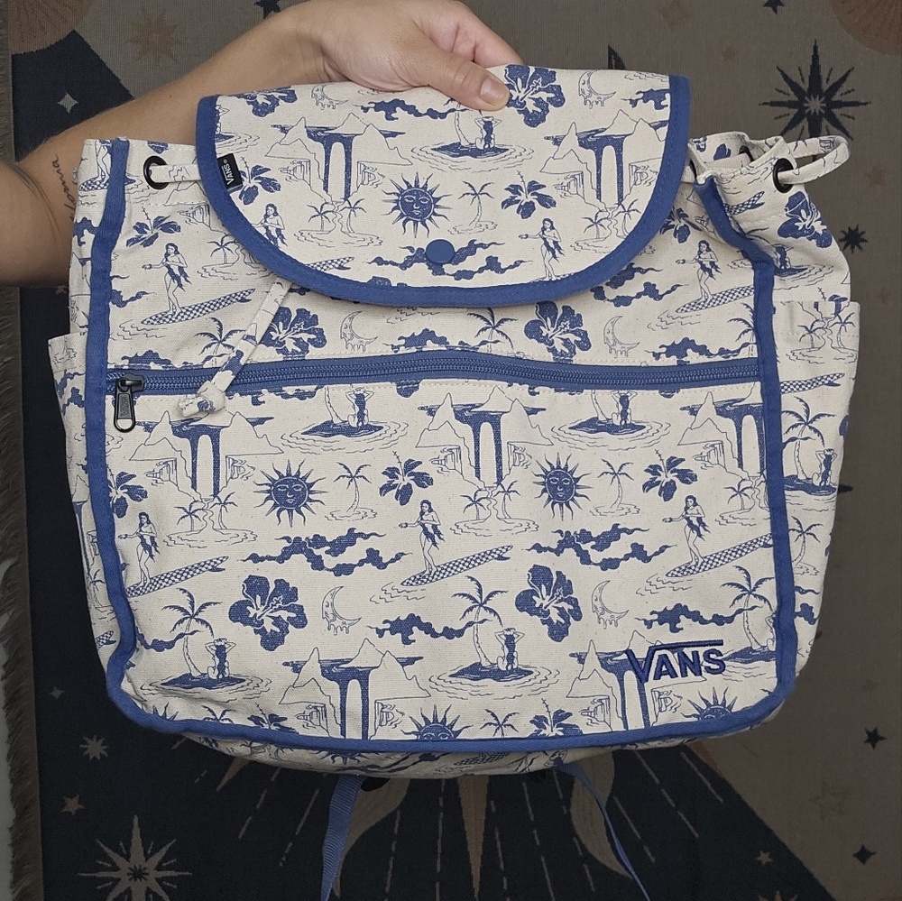 Vans Blue and White island Backpack